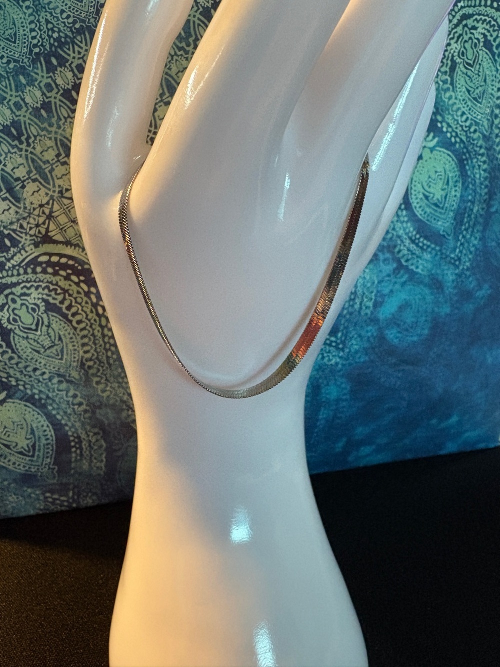Classic Silver Herringbone Bracelet